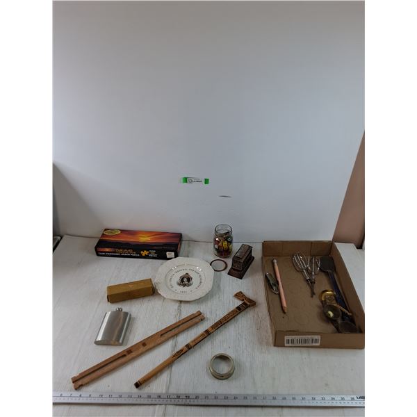 National Park Jigsaw Puzzle As-Is, Flask, Large Pencil, Queen Elizabeth II Plate, Misc