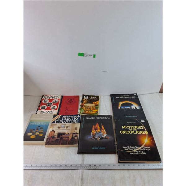 Canadian Cook Books, Readers Digest Mysteries, Country Furniture, Canadian Mint Coin Book