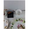 Image 4 : (3) Teacups, (3) Saucers, Horse Figure Tray, Large Decprative Plate