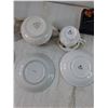 Image 7 : (3) Teacups, (3) Saucers, Horse Figure Tray, Large Decprative Plate