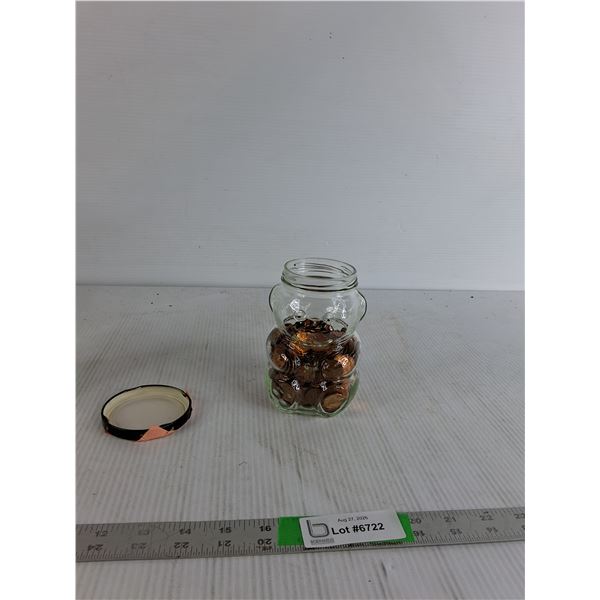 Kraft Red Raspberry Baby Jam Jar (Diaper, Soother) With Pennies