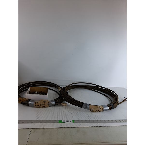 37' 3/8" Wire Rope Cable & 44' 3/8" Wire Rope Cable, Misc