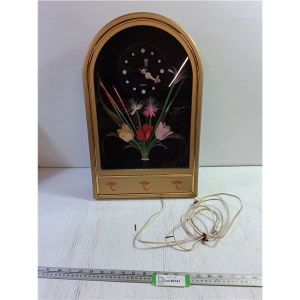Decorative Lamp Clock- Tested & Working - 13x22"