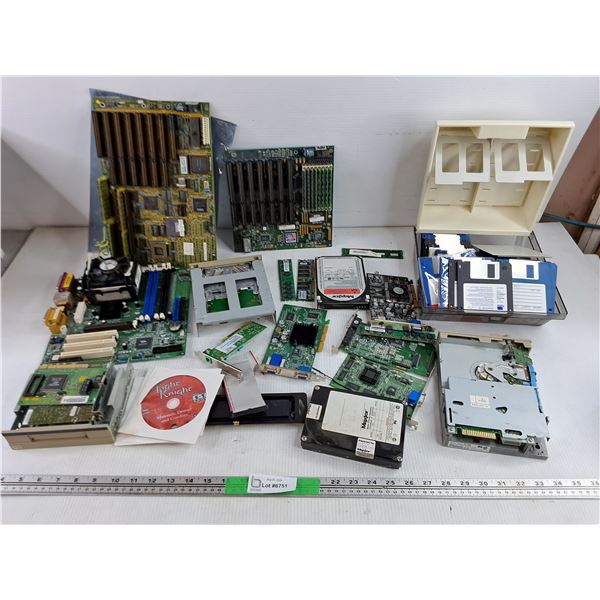 Motherboards, Floppy Disks, RAM, Hard Drives, Misc