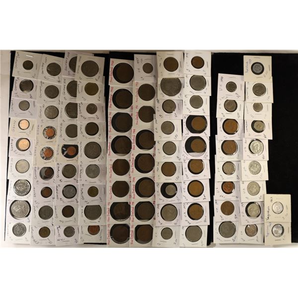 89 ASSORTED WORLD COINS (1920-2010) CANADA, FRENCH