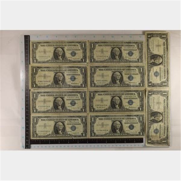 3-1957 & 7-1957-A US $1 SILVER CERTIFICATES EACH