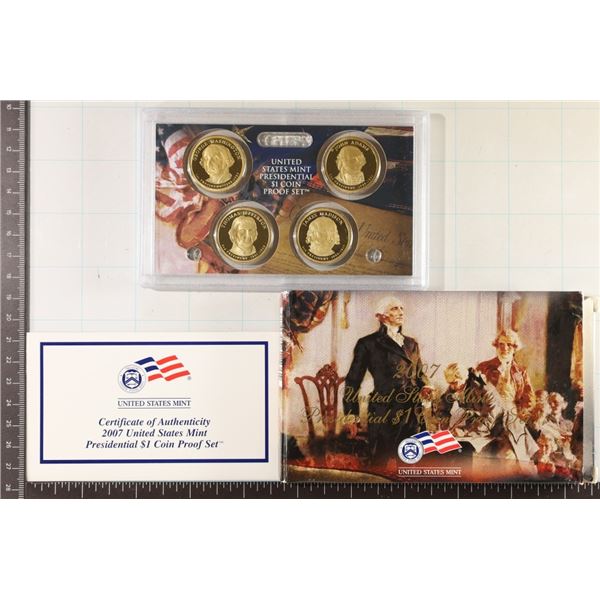 2007 PRESIDENTIAL DOLLAR PROOF SET WITH BOX &