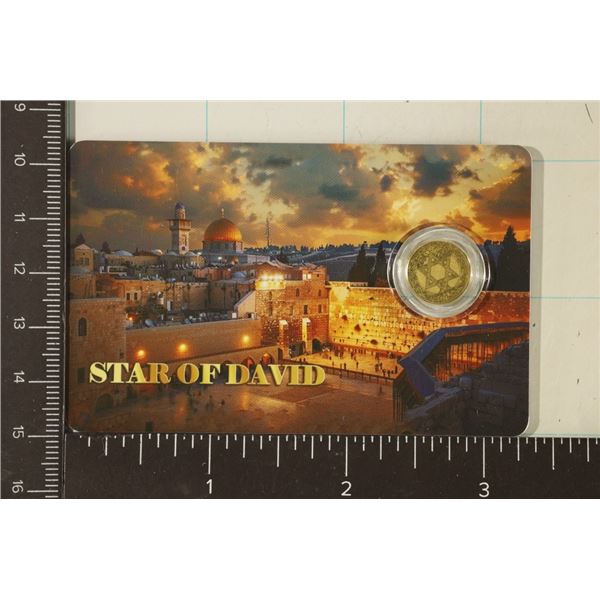 .9999 GOLD 2026 STAR OF DAVID LIBERIA $12 WITH COA