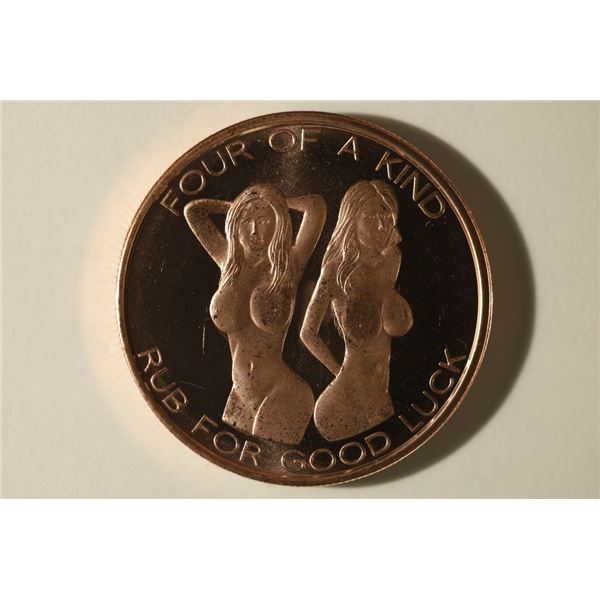 1 OZ. .999 FINE COPPER ROUND, FOUR OF A KIND RUB