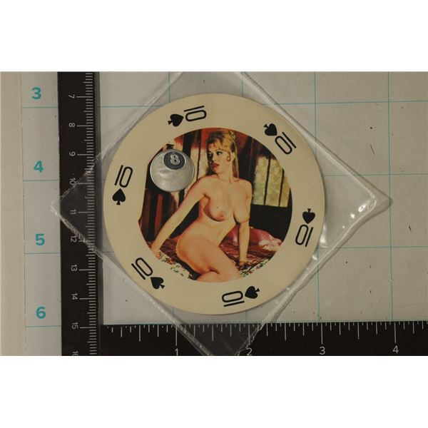 NUDE WOMAN POKER PLAYING CARD & 1 GRAM .999 SILVER