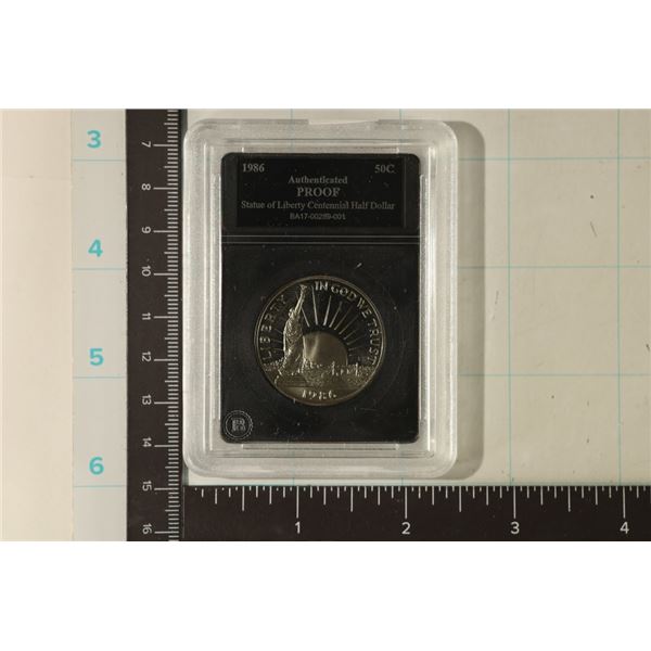 1986-S PROOF STATUE OF LIBERTY HALF DOLLAR