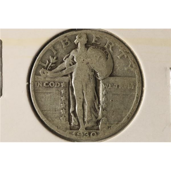 1930 SILVER STANDING LIBERTY QUARTER