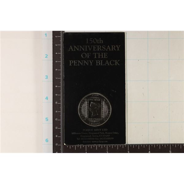 1990 ISLE OF MAN PEARL BLACK PENNY. IN ORIGINAL