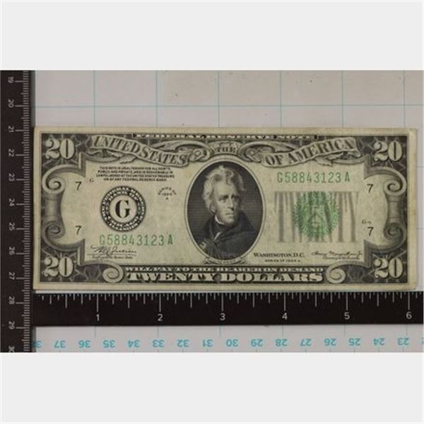 1934-A US $20 FRN GREEN SEAL