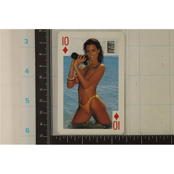 NUDE WOMAN POKER PLAYING CARD & 1 GRAM .999 SILVER