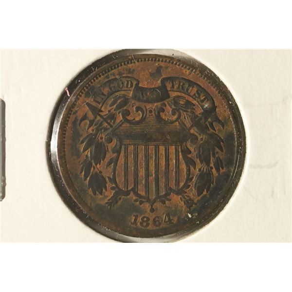 1864 US TWO CENT PIECE VERY FINE