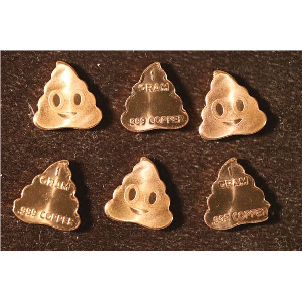 6-1 GRAM .999 POOP EMOJI SHAPED INGOTS