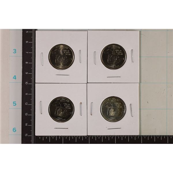 2004 MICHIGAN QUARTERS SET. P & D UNC QUARTERS