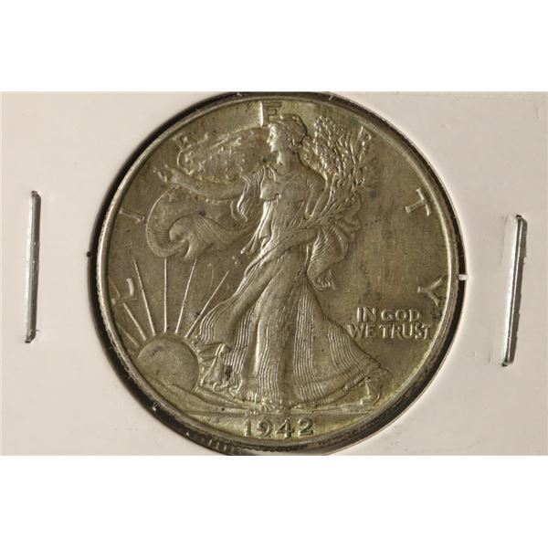 1942 SILVER WALKING LIBERTY HALF DOLLAR