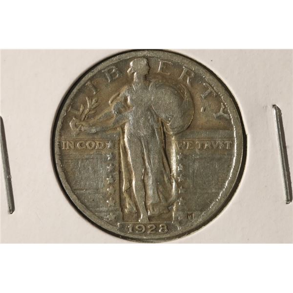 1928 SILVER STANDING LIBERTY QUARTER