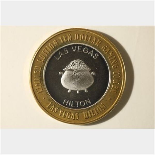 CASINO $10 SILVER TOKEN (UNC) HILTON LAS VEGAS, NV