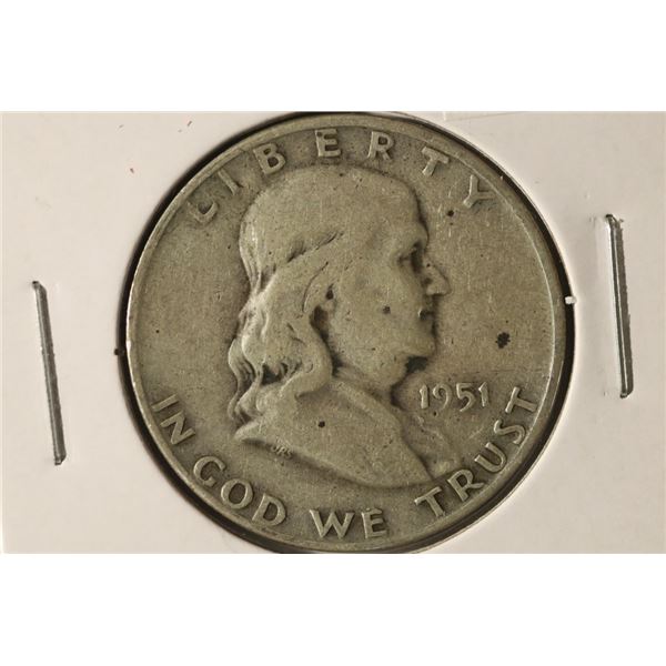 1951-D SILVER FRANKLIN HALF DOLLAR