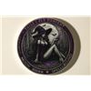 Image 1 : .9 OZ. SILVER COLORED ROUND WITH COLORIZED WITCH