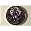 Image 2 : .9 OZ. SILVER COLORED ROUND WITH COLORIZED WITCH