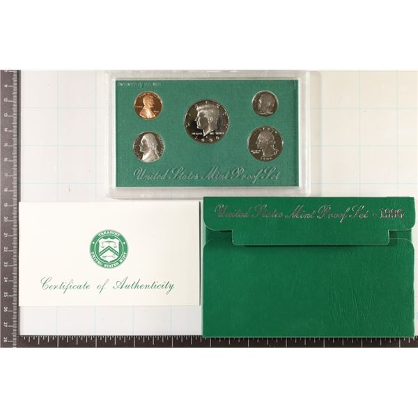 1996 US PROOF SET (WITH BOX) WITH CERTIFICATE