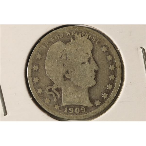 1909-D SILVER BARBER QUARTER