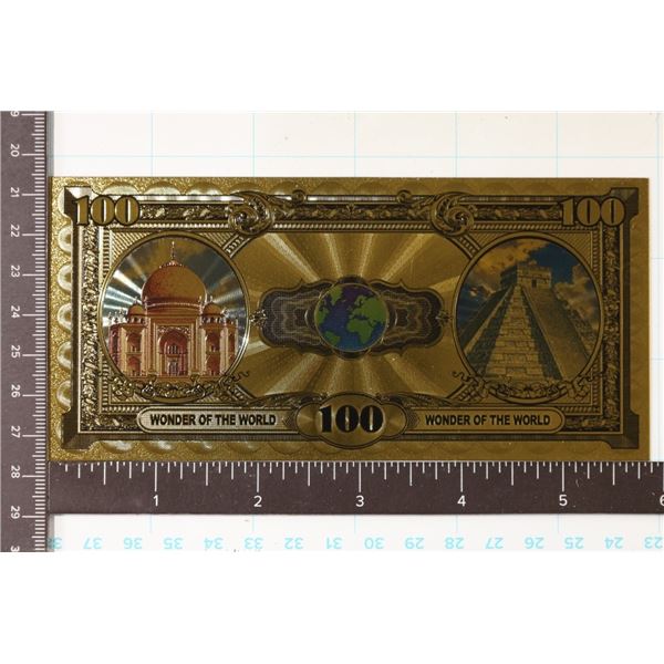 GOLD 999999 FOIL 100 WONDERS OF THE WORLD CRISP