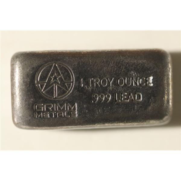 1 TROY OZ .999 LEAD HAND POURED LOAF BAR
