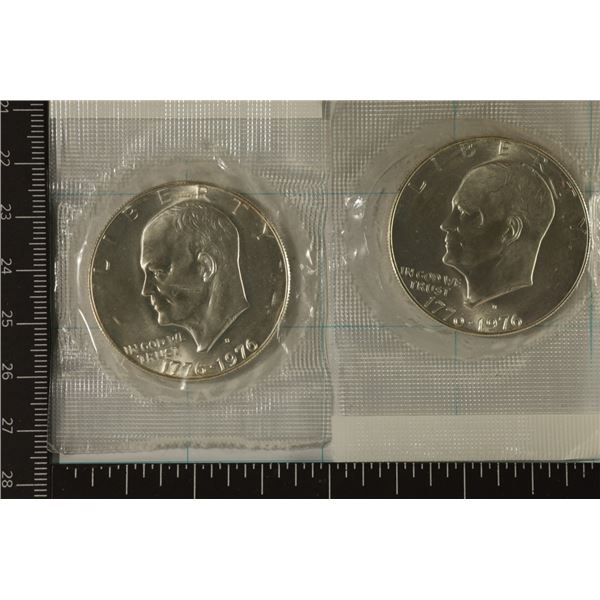 2-1776-1976-S IKE UNC SILVER DOLLARS IN SEALED