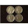 Image 1 : 1937, 1941, 1943 & 1944 SILVER MERCURY DIMES