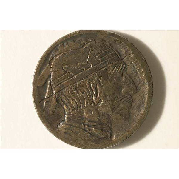 HOBO BUFFALO NICKEL NEAT CARVED COIN WITH