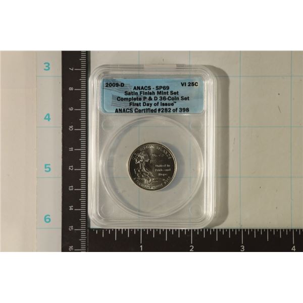 2009-D US VIRGIN ISLANDS QUARTER ANACS SP69
