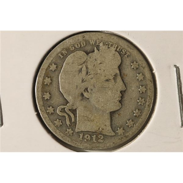1912 SILVER BARBER QUARTER