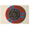 Image 2 : $5 PALACE STATION CASINO CHIP WITH METAL INSERT