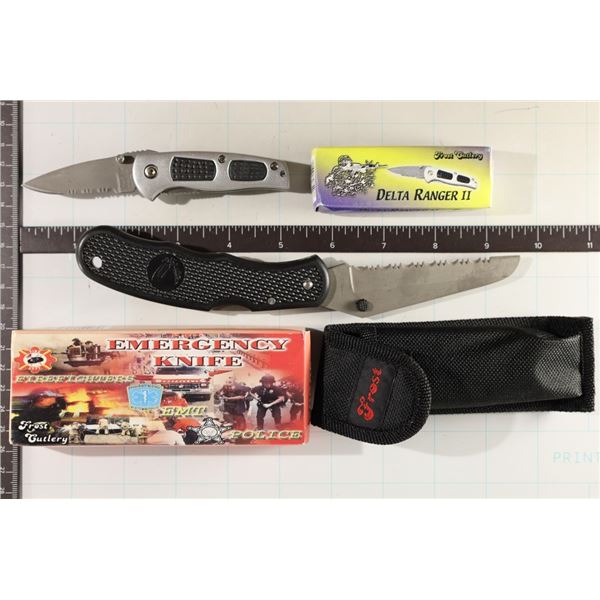 2 BRAND NEW FOLDING POCKET KNIVES 5.25'' DELTA