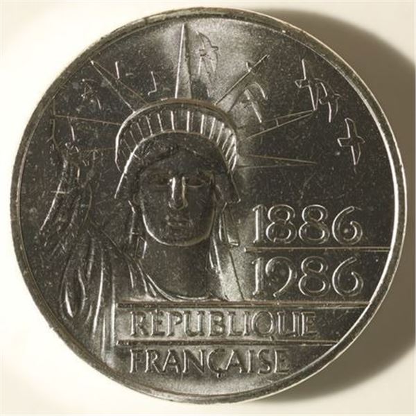 1986 FRANCE SILVER 100 FRANC PIEDFORT .868 OZ. ASW