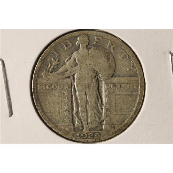 1925 SILVER STANDING LIBERTY QUARTER