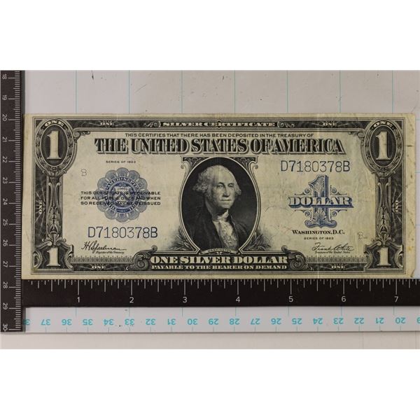 1923 US LARGE SIZE $1 SILVER CERTIFICATE HORSE