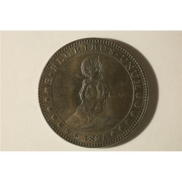 FANTASY CARVED WOMAN ON REPLICA 1881-CC MORGAN $