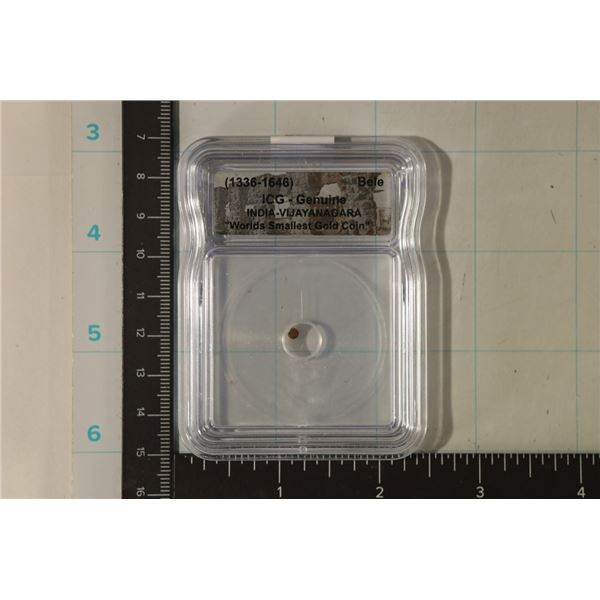1336-1646 INDIA GOLD VIJAYANAGARA BELE COIN ICG