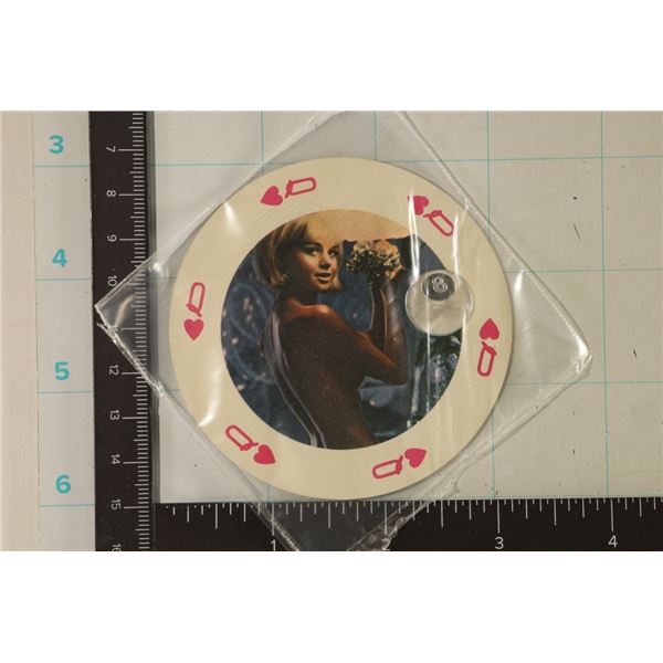 NUDE WOMAN POKER PLAYING CARD & 1 GRAM .999 SILVER