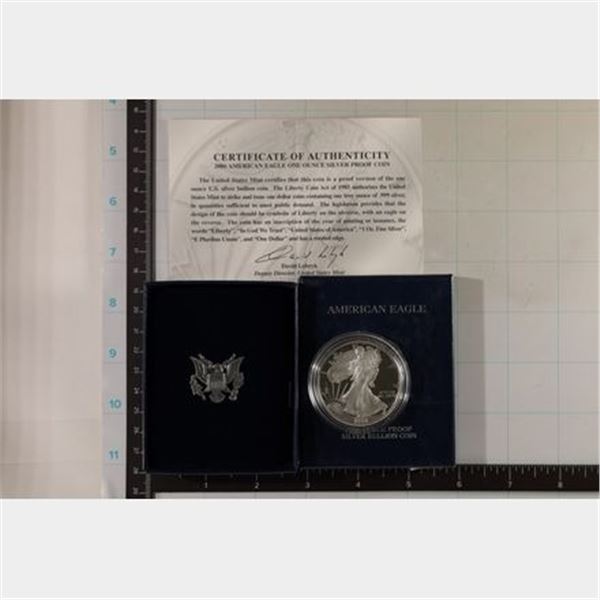 2006-W PROOF AMERICAN SILVER EAGLE WITH CERT.
