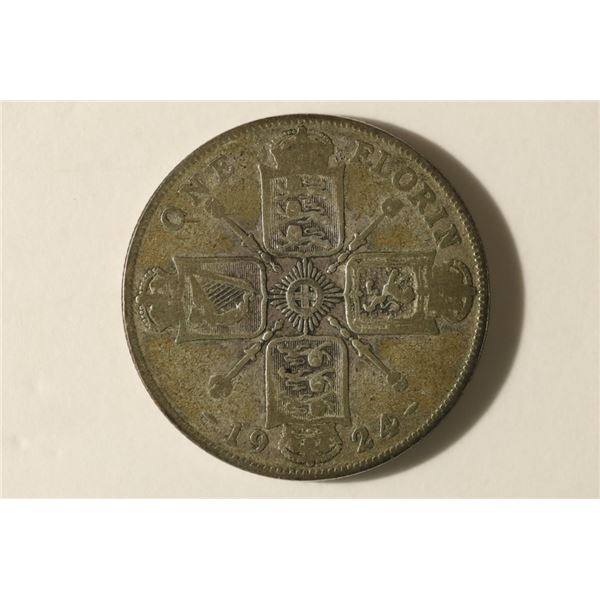 1924 GREAT BRITAIN SILVER FLORIN .1818 OZ. ASW