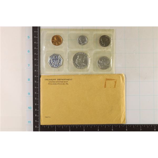 1962 US SILVER PROOF SET WITH ENVELOPE