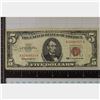 Image 1 : 1963 US $5 RED SEAL NOTE