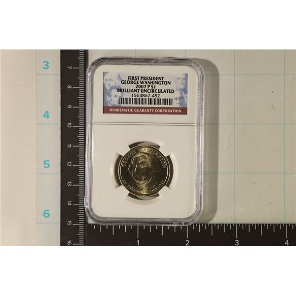 2007-P GEORGE WASHINGTON PRESIDENTIAL $1 NGC BU